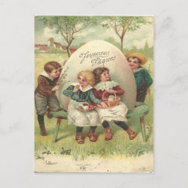 1905年のヴィンテージのJoyouses Paquesイースターの郵便はがき シーズンポストカード