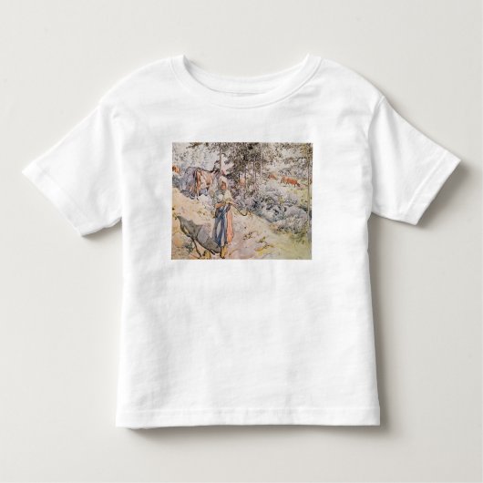 1905年の少女の機織り トドラーTシャツ (正面)