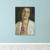 1905年の彫刻家クララ・リケ・ウェストフ キャンバスプリント (インサイチュ (ウッドフロア))