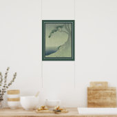 1905年のBertha Lumの日本のプリント「雨」 ポスター (キッチン)