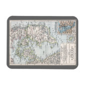 1905年当時のデンマークの古地図、デンマーク語表記 マグネット (横)