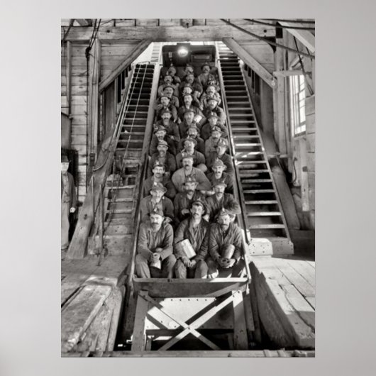 1905年頃のミシガン州カルメット銅鉱山 ポスター (正面)