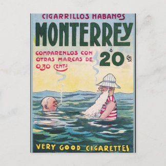 1906年のヴィンテージのMonetrreyのシガー広告 ポストカード