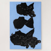 1906年の母、息子、娘のシルエット ジグソーパズル (縦)