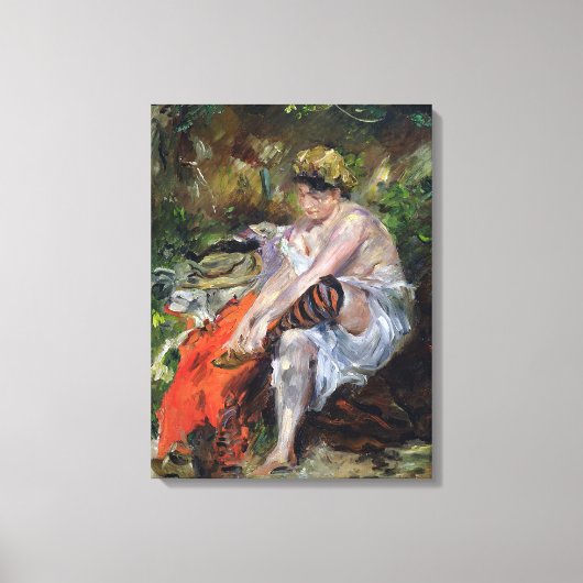 1906年の泳ぎ後 キャンバスプリント (正面)