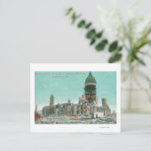 1906年の火災の後、廃墟の市庁舎 ポストカード (スタンド正面)