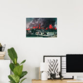 1906年の火災の際の都市迷路の空中発射 ポスター (ホームオフィス)