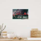 1906年の火災の際の都市迷路の空中発射 ポスター (キッチン)