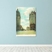 1906年の超高層ビルの表示 キャンバスプリント (インサイチュ (ウッドフロア))