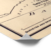 1906年サンフランシスコ火災地図 ポスター (角)