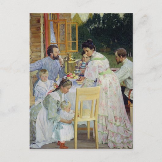 1906年テラスにて ポストカード (正面)