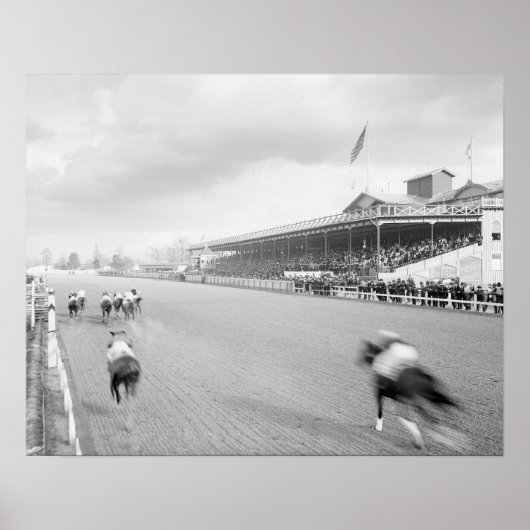 1906年ニューオーリンズでの競馬。ヴィンテージ写真 ポスター (正面)