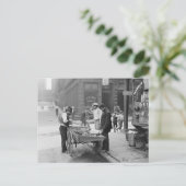 1906年リトルイタリアのクラム販売者 ポストカード (スタンド正面)