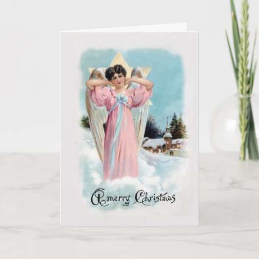 1906年旧エンジェルファッションドクリスマスカード シーズンカード (正面)