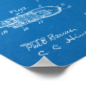 1906年水鉄砲パテントアートスケッチプリント ポスター (角)