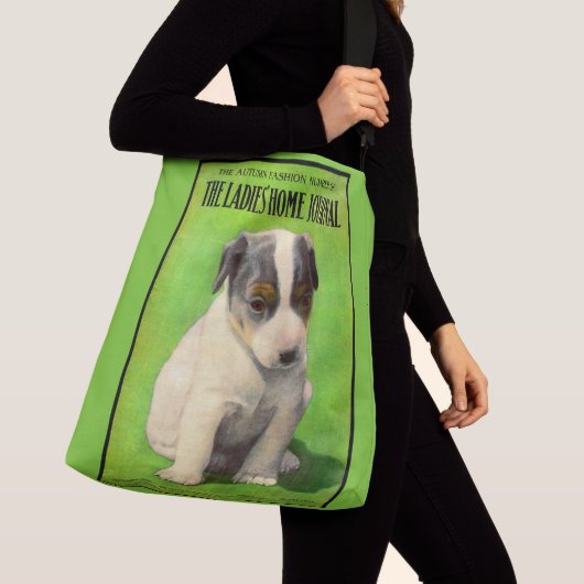1906年9月レディースホームジャーナルカバー子犬 クロスボディバッグ (クローズアップ)