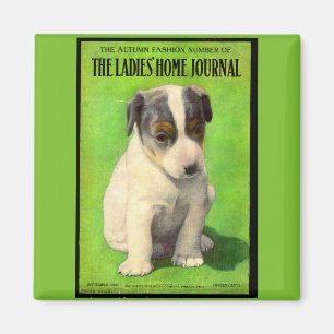 1906年9月レディースホームジャーナルカバー子犬 マグネット