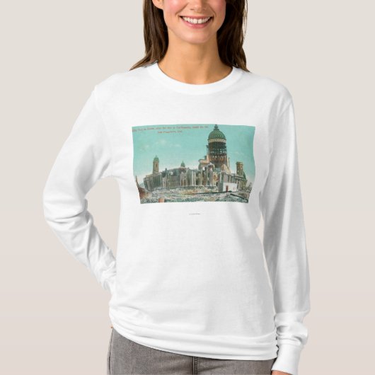 1906火の後の台なしの市役所 Tシャツ (正面)