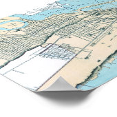 1906 ケベック市地図ポスター ポスター (角)