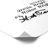 1906 Wright Brothers Airplane Patent Drawing Print ポスター (角)