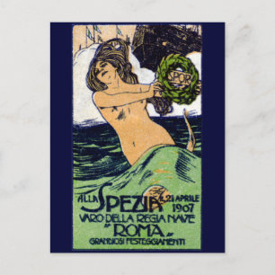1907バトルシイタリアンップローマ ポストカード