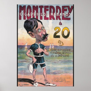 1907ヴィンテージMonterrey葉巻広告 ポスター