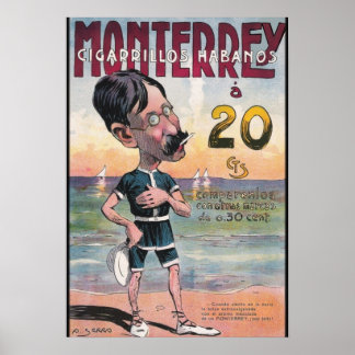 1907ヴィンテージMonterrey葉巻広告 ポスター