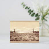 1907年のニューヨーク市、ウィリアムズバーグ橋のヴィンテージ ポストカード (スタンド正面)