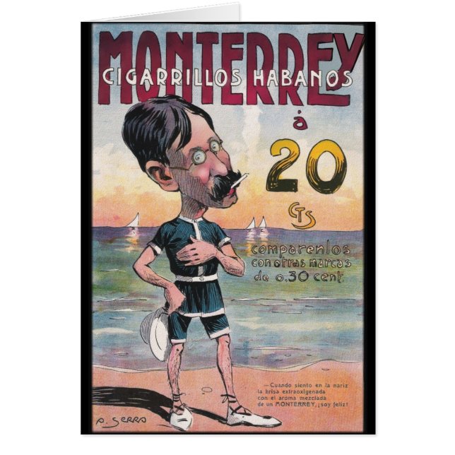 1907年のヴィンテージのMonetrreyのシガー広告 (正面)