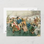 1907年の梨からのメリークリスマス シーズンポストカード (正面/裏面)