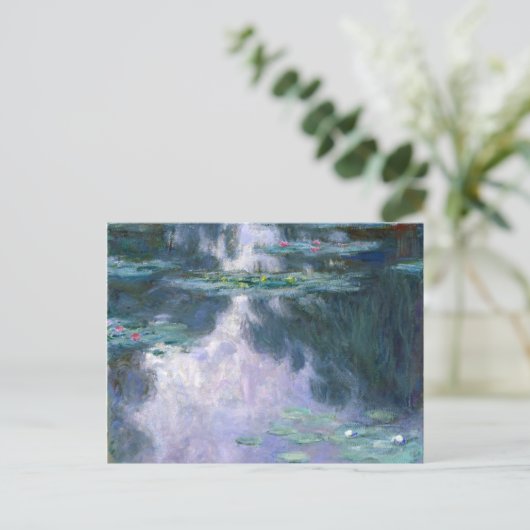 1907年の睡蓮シリーズbyクロードモネ ポストカード (スタンド正面)