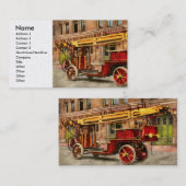 1907年の電動はしご消防車 - Fire Truck 名刺 (正面/裏面)