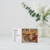 1907年の電動はしご消防車 - Fire Truck 名刺 (スタンド正面)