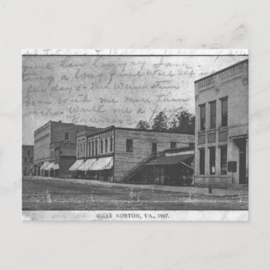 1907年の700ブロック、バージニア州ノートン。 ポストカード (正面)