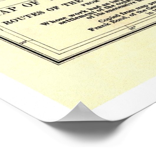 1907年アメリカの探索経路 ポスター (角)