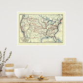 1907年アメリカの探索経路 ポスター (キッチン)