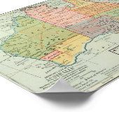 1907年オーストラリアとニュージーランドの地図 ポスター (角)