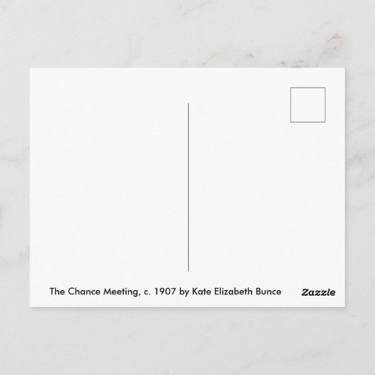 1907年ケイト・エリザベス・ブンセによる偶然の会合 ポストカード (裏面)