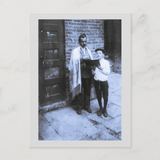 1907年ニューヨークのユダヤ教新年 ヴィンテージ写真 シーズンポストカード (正面)