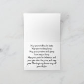 1907年感謝祭りの古典的な表現 おいしいローストターフキー カード (内部)