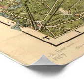 1907年 ベルリン交通地図 - ドイツ地図 ポスター (角)