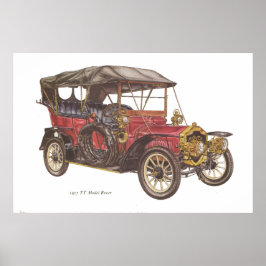 1907 TTモデルローバー自動車 ポスター