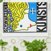 1908ウィーンアールヌーボーアートショーフェアメイド キッチンタオル (折り畳み)