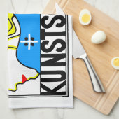 1908ウィーンアールヌーボーアートショーフェアメイド キッチンタオル (四つ折り)