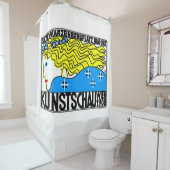 1908ウィーンアールヌーボーアートショーフェアメイド シャワーカーテン (インサイチュ)