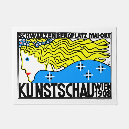 1908ウィーンアールヌーボーアートショーフェアメイド ドアマット (正面)