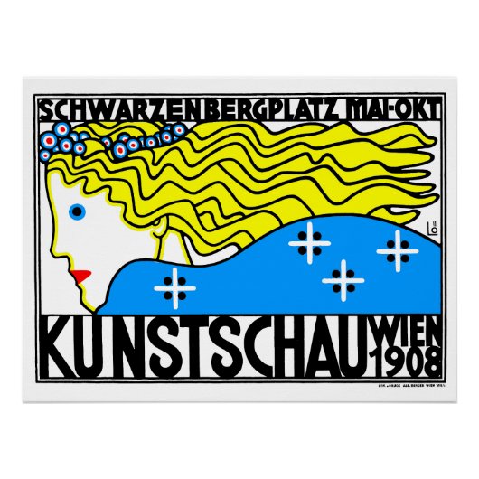 1908ウィーンアールヌーボーアートショーフェアメイド ポスター (正面)