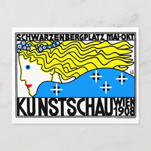 1908ウィーンアールヌーボーアートショーフェアメイド ポストカード (正面)