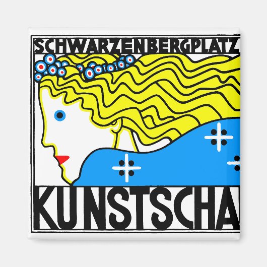 1908ウィーンアールヌーボーアートショーフェアメイド マグネット (正面)