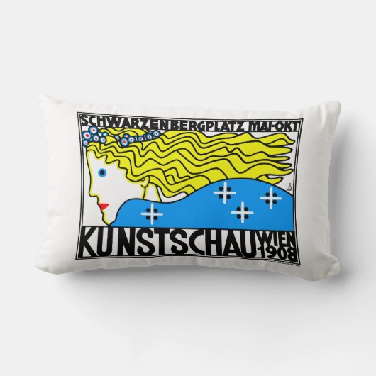 1908ウィーンアールヌーボーアートショーフェアメイド ランバークッション (裏面)